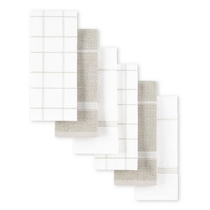 Martha Stewart Modern Waffle Kitchen Towel Set 6-Pack - 1 of 3