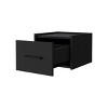 INFURNIC Nightstands Modern Wall-Mounted Floating Nightstand with Drawer and Two-Tier Shelf for Bedroom, Black, 13.8"*13.2"*9.8" - 4 of 4