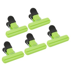 Unique Bargains Plastic Stainless Steel Storage Clips for Food Bag Sealing Paper File Photo 5 Pcs - 1 of 4