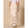 INSPIRE CHIC Women's Mesh High Waist Summer Bodycon Ruffle Mermaid Long Skirts - 3 of 4