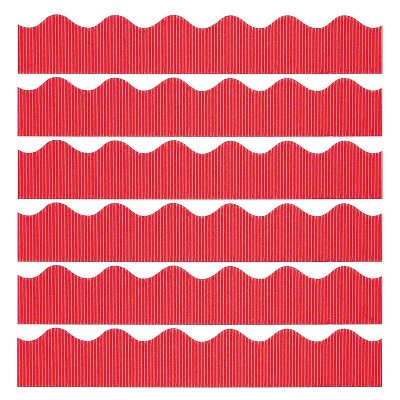 Bordette 50' x 2-1/4" Scalloped Border Flame 6 Rolls (PAC37036-6)