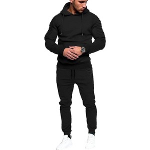 COOFANDY Men's 2 Piece Hooded Sweatsuit Tracksuit Set - 1 of 4