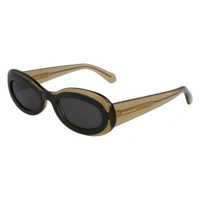 Salvatore Ferragamo SF 2003S 327 Womens Oval Sunglasses Brown 54mm