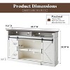AMERLIFE 66" W Farmhouse TV Stand, Wood 40" H Tall Entertainment Center with Sliding Barn Door - 2 of 4