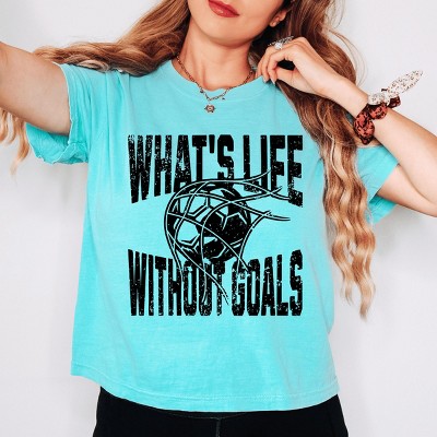 Simply Sage Market What's Life Without Goals Boxy Crop Top