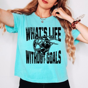 Simply Sage Market What's Life Without Goals Boxy Crop Top - 1 of 4