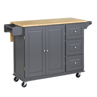 Aspen Kitchen Cart Charcoal - Buylateral: Mobile Storage, Towel & Spice ...