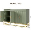 Buffet Cabinet with Storage, Accent Sideboard with Doors, Fluted Credenza Modern Buffet Table, Console Cabinets for Living Room Kitchen Dining Room - 2 of 4