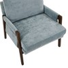 CAVINAS Elegant Velvet Armchair with Rubberwood Frame, Cushioned Seat for Living Room, Bedroom, Office, Study - 2 of 4