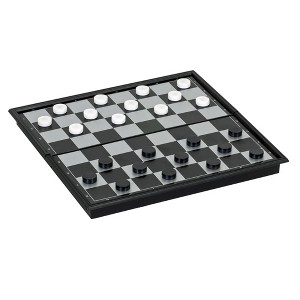 WE Games Foldable Travel Magnetic Checkers Set - 1 of 4