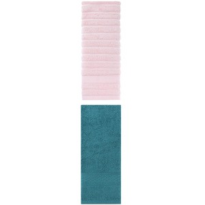 REGALWOVEN Pure Cotton Absorbent Soft Hand Towel Set for Home Decor 13" x 30"/14" x 30" 2 Pcs - 1 of 4