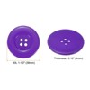 Unique Bargains Resin Round Flat 4-Hole DIY Craft Sewing Buttons 60L 1.5" 10 Pcs - 2 of 4