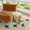 Okak Modern C-Shaped Side Table Couch Tray Table for Sofa End Tables with Metal Frame Slide Outdoor/Indoor for Bed in Living Room & Bedroom, White - 2 of 4