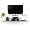 56" Wood Mid Century Modern TV Stand with 4 Open Shelves, Metal Cords, and Entertainment Centre for Living Room - 4 of 4