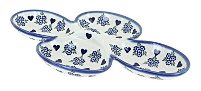 Blue Rose Polish Pottery A395 Andy Condiment Dish