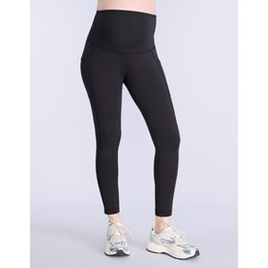 Women's High Waist Over the Belly Active Pocket Ankle Legging | Motherhood Maternity - 1 of 4