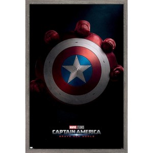 Trends International Marvel Captain America: Brave New World - Teaser One Sheet Framed Wall Poster Prints - 1 of 4