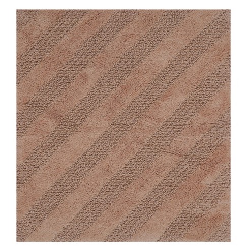 PiccoCasa Chenille Bathroom Rug Non-Slip Mat Soft Absorbent Bone 17x24