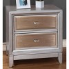 miBasics Reina 2 Drawer Nightstand Silver: Glam Style with Mirror Finish & Metal Glides - 2 of 4