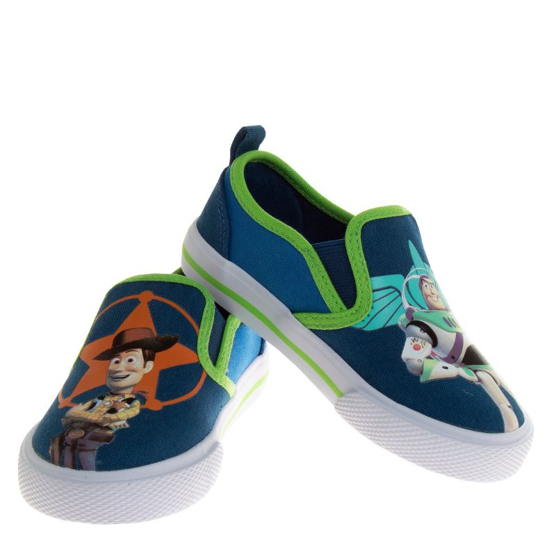 Toy Story Kids Casual No Lace Shoes - Buzz Lightyear Sheriff Woody Low top Canvas Slip-on Tennis Boys Sneakers (Size 5-12 Toddler - Little Kid), 5 of 9