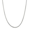 Black Bow Jewelry 2.5mm, Sterling Silver Diamond Cut Solid Rope Chain Necklace - 3 of 4