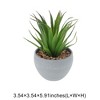 Unique Bargains Artificial Plants Plastic Green 3.54"x3.54"x5.91" 1 Pcs - 3 of 4