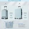 Vynxaria 3PC Front Opening Hardside Luggage Set: 20¡± USB Carry-On +24¡± Expandable, Spinner Wheels, TSA Lock + Handle Bag - 3 of 4