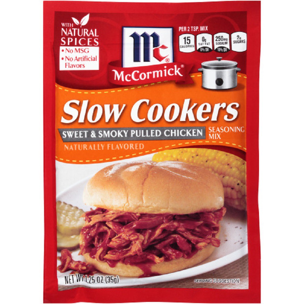 UPC 052100021843 product image for McCormick Slow Cookers Sweet & Smoky Pulled Chicken 1.25 oz | upcitemdb.com