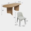 67 inch V-shaped Base Oval Natural Wood Color Dining Table with 6 Dining chairs Suitable for Dining Room and Living Room - 4 of 4