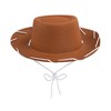 Blue Panda 2 Piece Western Cowboy Hat and Bandana for Kids, Boys, Girls, Cowgirl Hat for Birthday Party and Halloween Costume Accessories - 3 of 4