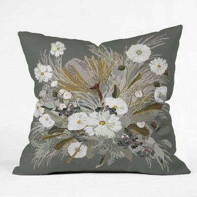 Iveta Abolina Aspen Sage Square Throw Pillow Green - Deny Designs