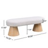 Kumasinova Modern Farmhouse Storage Bench – No Assembly, Upholstered Bedroom End of Bed Entryway Bench, Boucle Foot Stool, Ottoman Bench - 2 of 4
