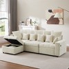 NicBex 96.45 Inch Modular Sectional Sofa with 3 Usb Ports Mid-Century Upholstered Sofa Couch with Storage Ottoman and 5 Pillows for Living Room - 4 of 4