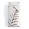 Kris Kivu Botanical Line Art Ink Leaf 2 100% Cotton Comforter Set White - Deny Designs - 2 of 3