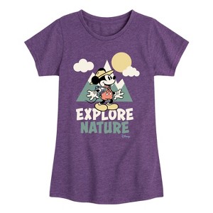 Girls' - Disney - Mickey Mouse Fitted Short Sleeve Graphic T-Shirt - 1 of 4