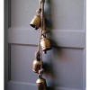 Four Rustic Iron Hanging Bells on Rope – 26" Decorative Christmas Holiday Door Hanger by Kalalou - 2 of 3