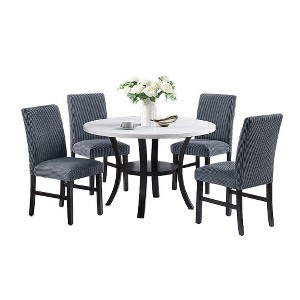 Anybear 1pc Round Dining Table with Open Bottom Shelve - 1 of 3