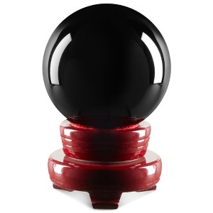 Juvale Juvale Obsidian Sphere– Black Crystal Ball with Stand for Meditation, Home Décor, Feng Shui 2inch - 1 of 4