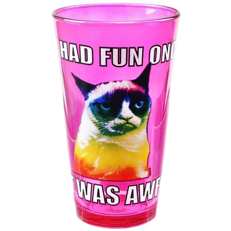 Just Funky Grumpy Cat Fun 16oz Pint Glass, 1 of 3