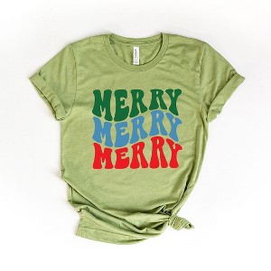Simply Sage Market Women's Merry Stacked Colorful Short Sleeve Graphic Tee - 1 of 4