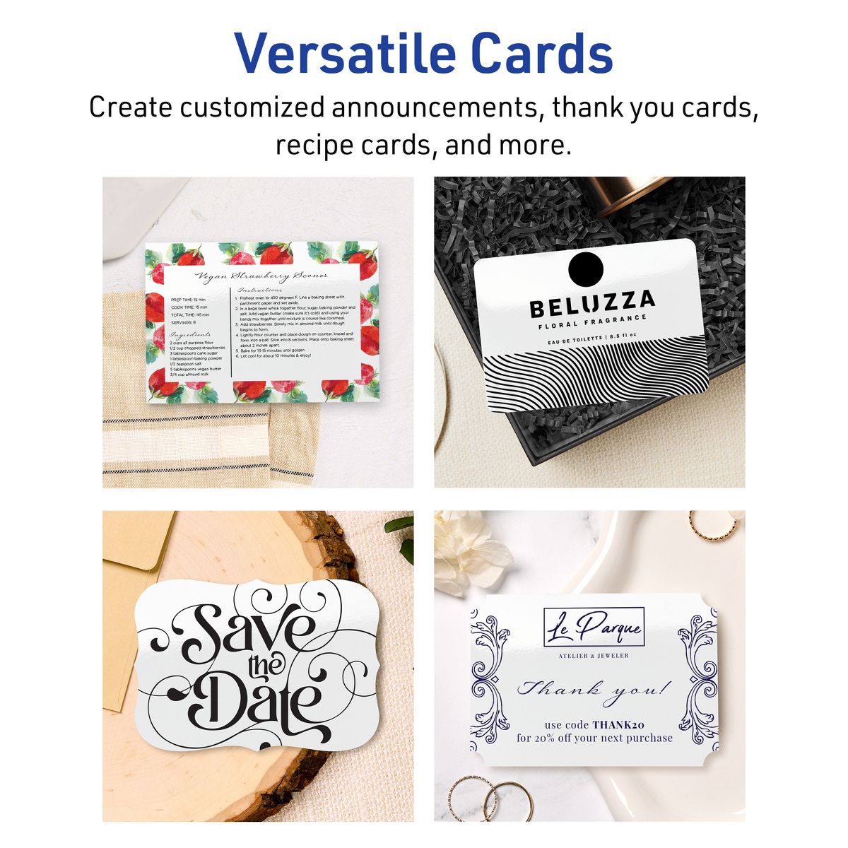 Avery Glossy White Postcards, 4" x 6" Rectangle - thumbnail 3