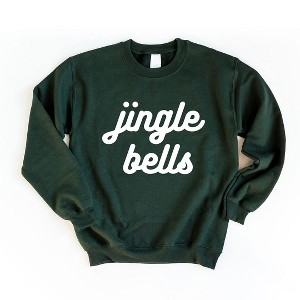 Simply Sage Market Women's Graphic Sweatshirt Jingle Bells Bold Cursive - 1 of 4