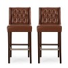 PAGED 30.5" High Seat Bar Stools Set of 2, Modern Upholstered Counter Height Bar Chair with Back, Metal Legs for Bar, Kitchen, Dining Room - 2 of 4