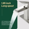 Cobbe Single Handle Waterfall Spout Bathroom Sink Faucet for Vanity Single-Hole Installation with Pop-Up Drain Brushed Nickel - 4 of 4