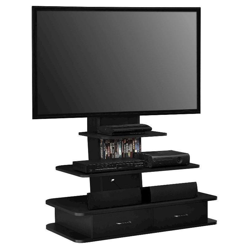 Solar TV Stand for TVs up to 70" with Mount and Drawers - Room & Joy, 3 of 6