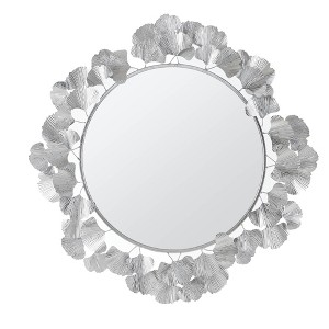 Yinvani 30.5" Gingko Leaf Round Wall Mirror - 1 of 4