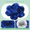 Unique Bargains Alloy Satin Fabric Big Rose Flower Dainty Brooches and Pins 1 Pc - 2 of 4