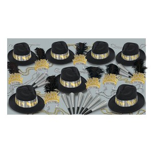 Beistle New Year Platinum Gold Assortment of 125 items for 50 people Silver - 1 of 2