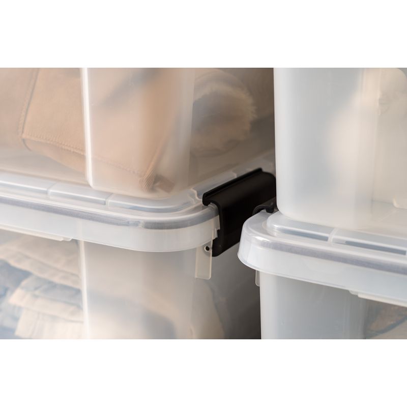 IRIS USA 6.5/19 Quart WEATHERPRO Airtight Plastic Storage Bins with Lids and Seal and Secure Latching Buckles, 6 of 10