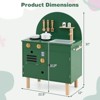 Costway Play Kitchen for Kids with Stoves Faucet Sink Microwave Oven Cooking Accessories Green/Pink/White - 3 of 4